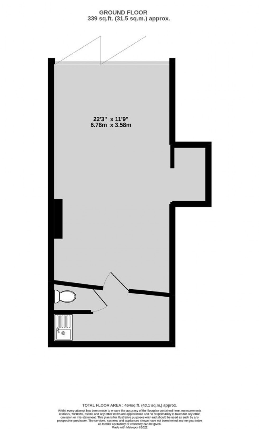 Floorplan for Gloucester Road, Bishopston, Bristol