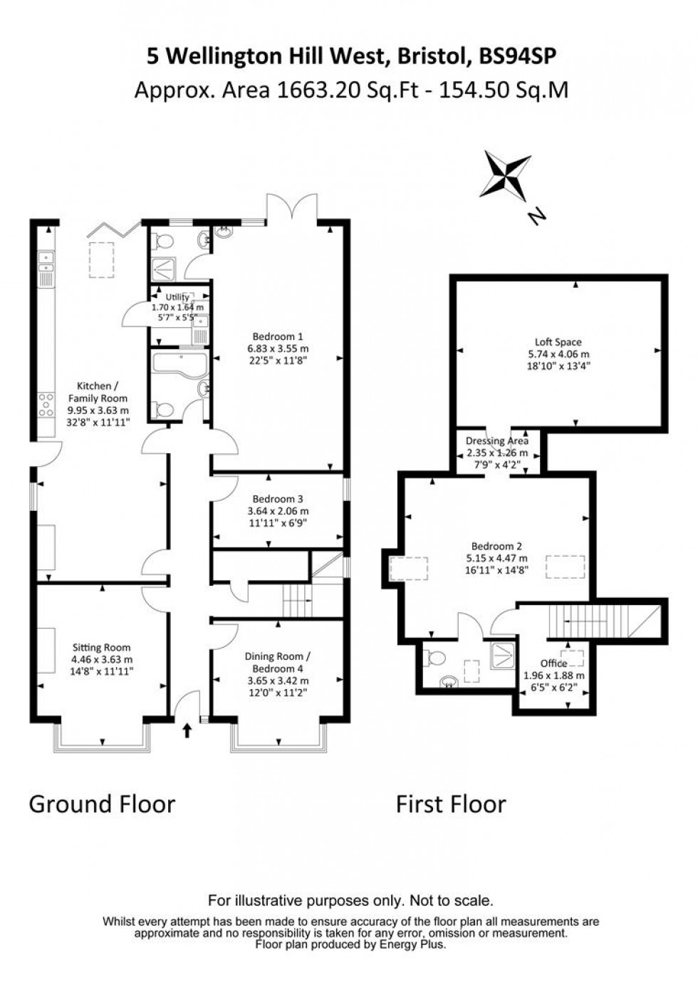 Floorplan for Wellington Hill West, Henleaze, Bristol, BS9