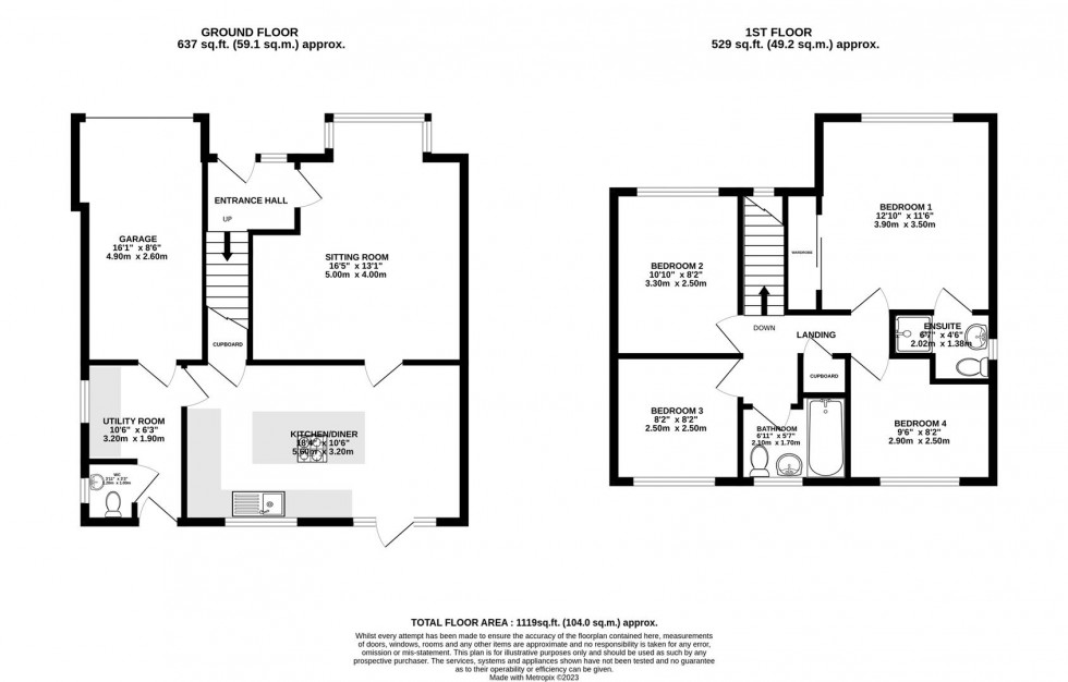 Floorplan for Fallodon Way, Bristol BS9