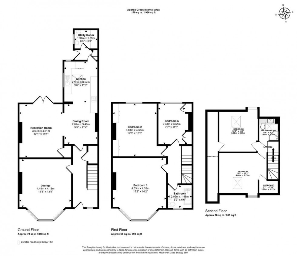 Floorplan for Henleaze Avenue, Henleaze, Bristol