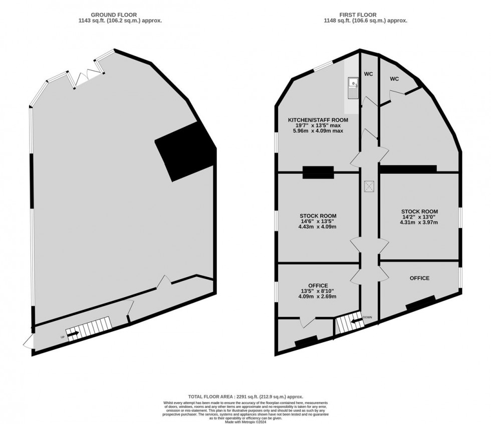 Floorplan for The Triangle, Clevedon