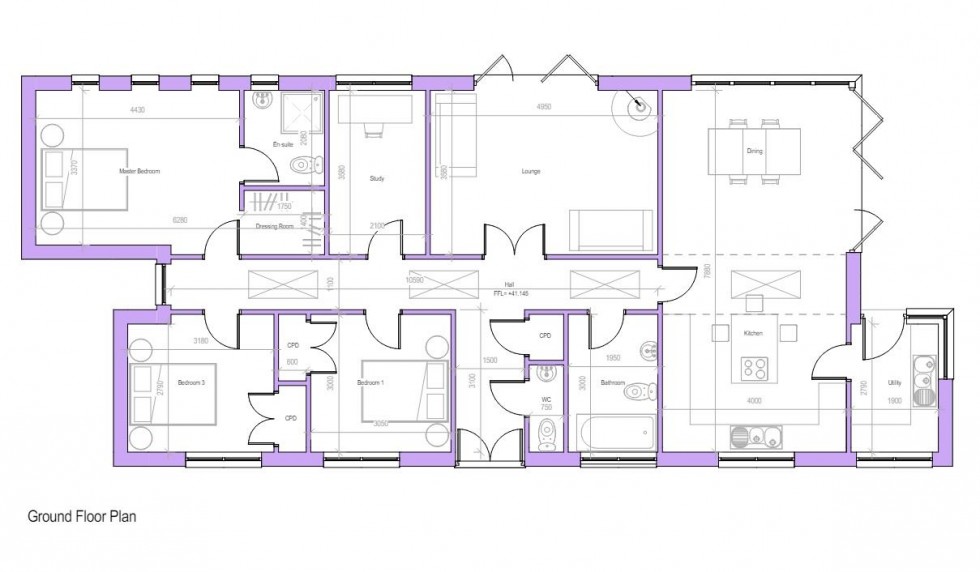 Floorplan for BUILDING PLOT - Down Road, Winterbourne Down, Bristol