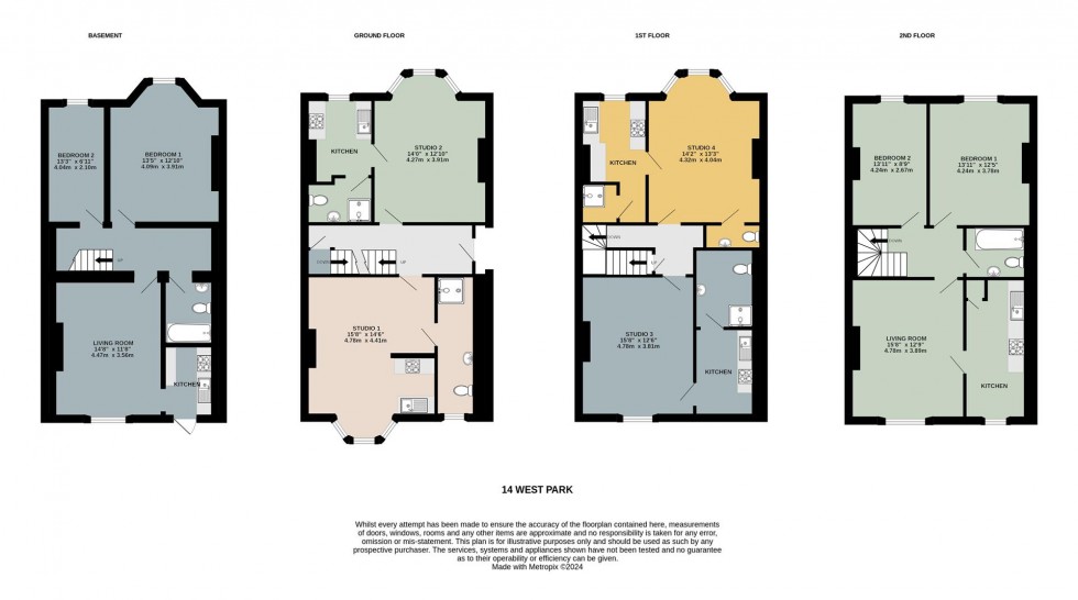 Floorplan for West Park, Redland, Bristol