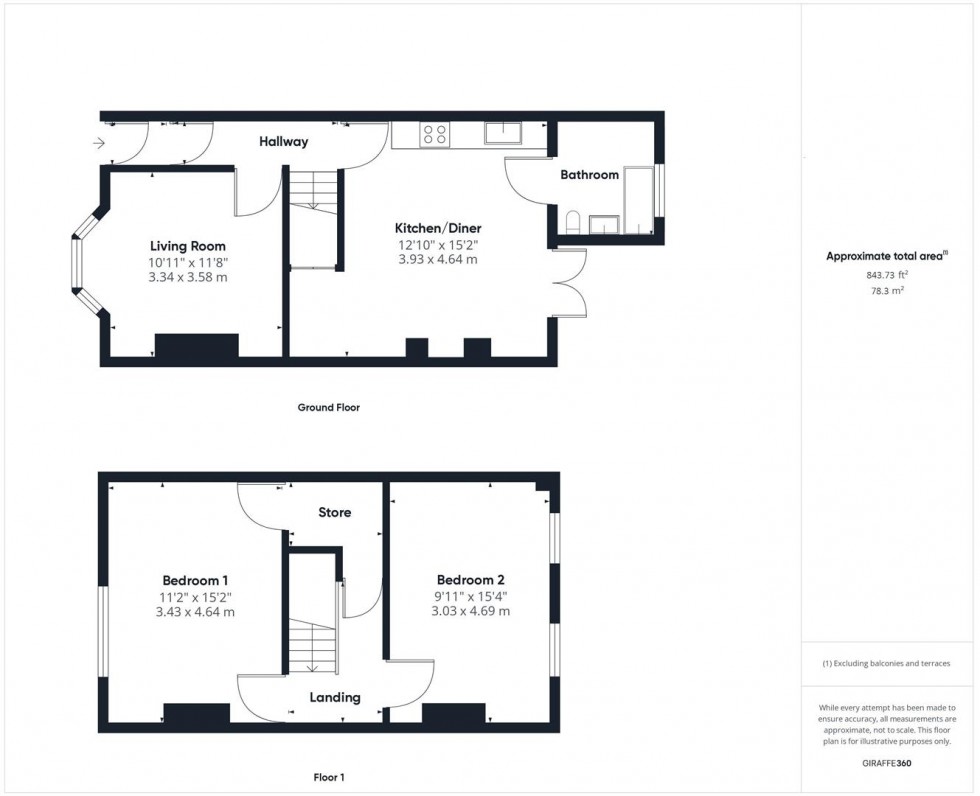 Floorplan for Cleave Street, St Werburghs, Bristol