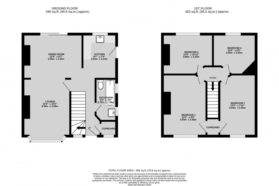 Floorplan for Cherry Gardens, Bitton, Bristol