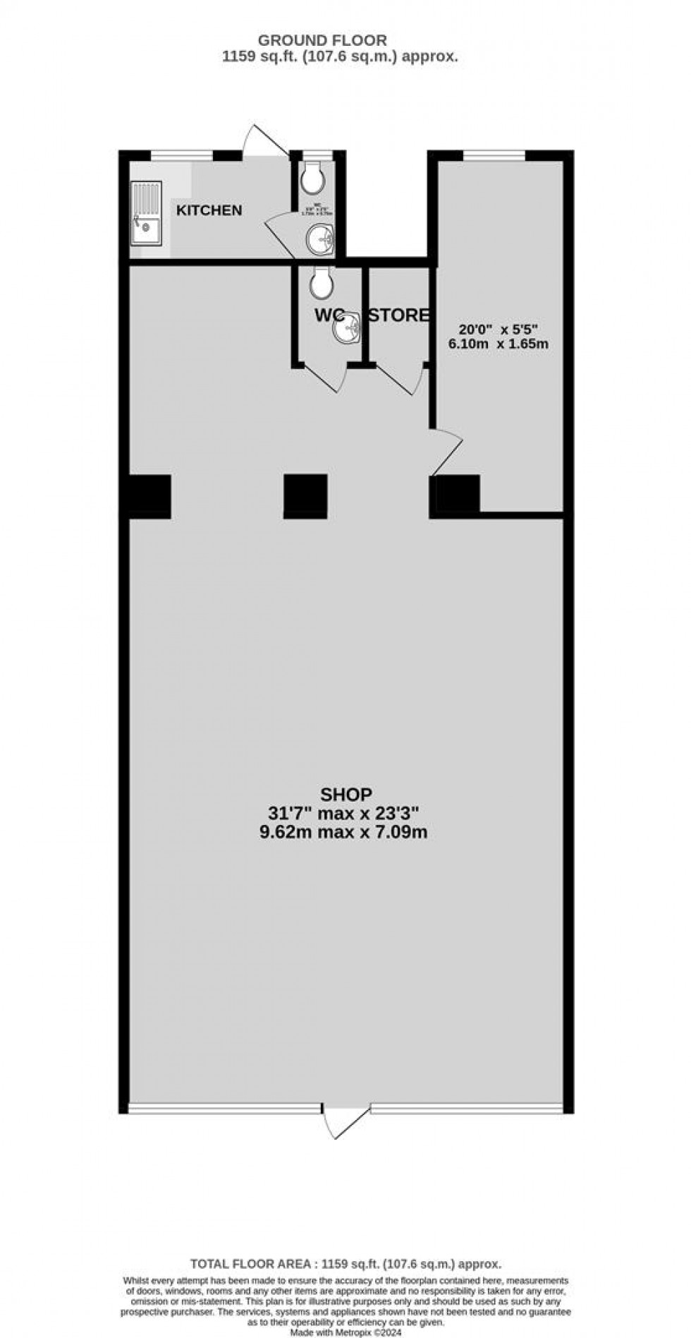 Floorplan for Old Market Street, Old Market, Bristol