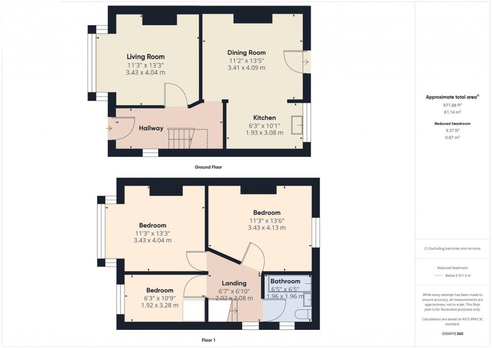 Floorplan for Eden Grove, Horfield, Bristol