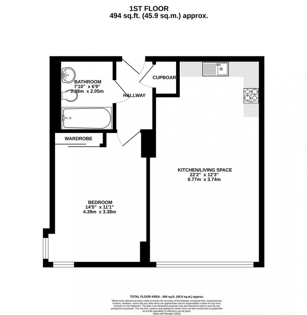 Floorplan for Hammond Apartments | Bishopston