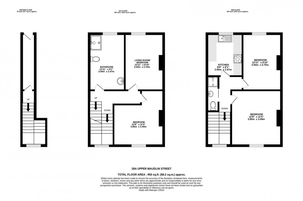 Floorplan for Upper Maudlin Street, Bristol