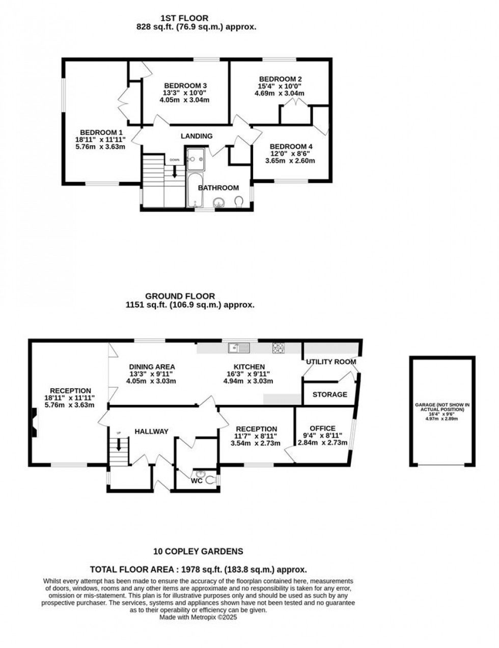 Floorplan for Copley Gardens, Lockleaze, Bristol