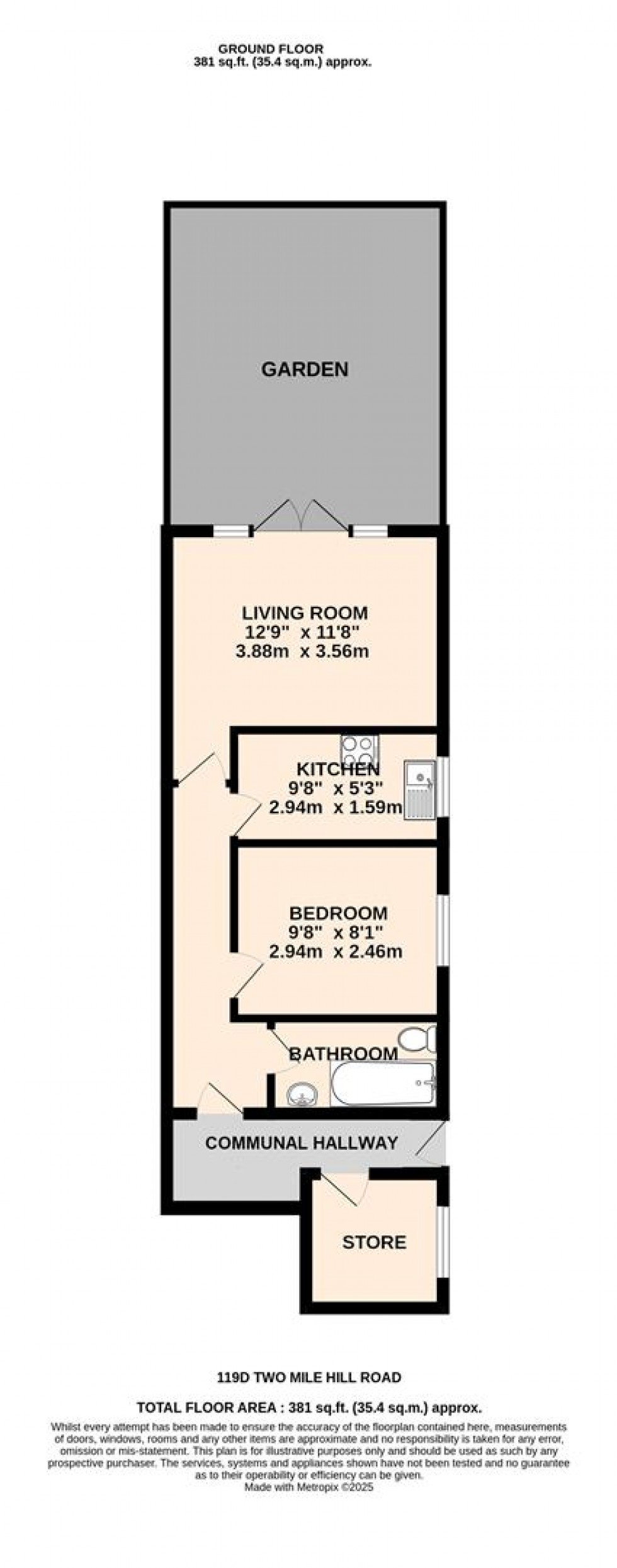 Floorplan for Two Mile Hill Road, Kingswood, Bristol